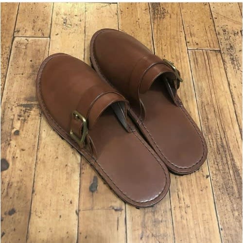 Realwon Classic Brown Leather Mule