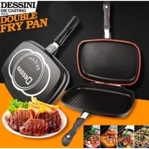 Double Sided Non-stick Pressure Grill Pan - 36cm