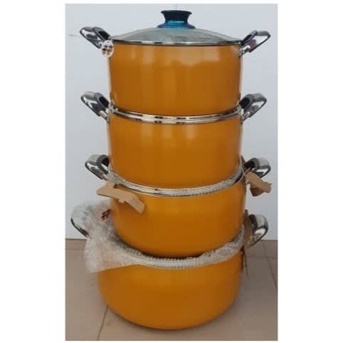 Aluminium Non-stick Belly Shape Cookware Set- Kn-6025 - 4 Pieces