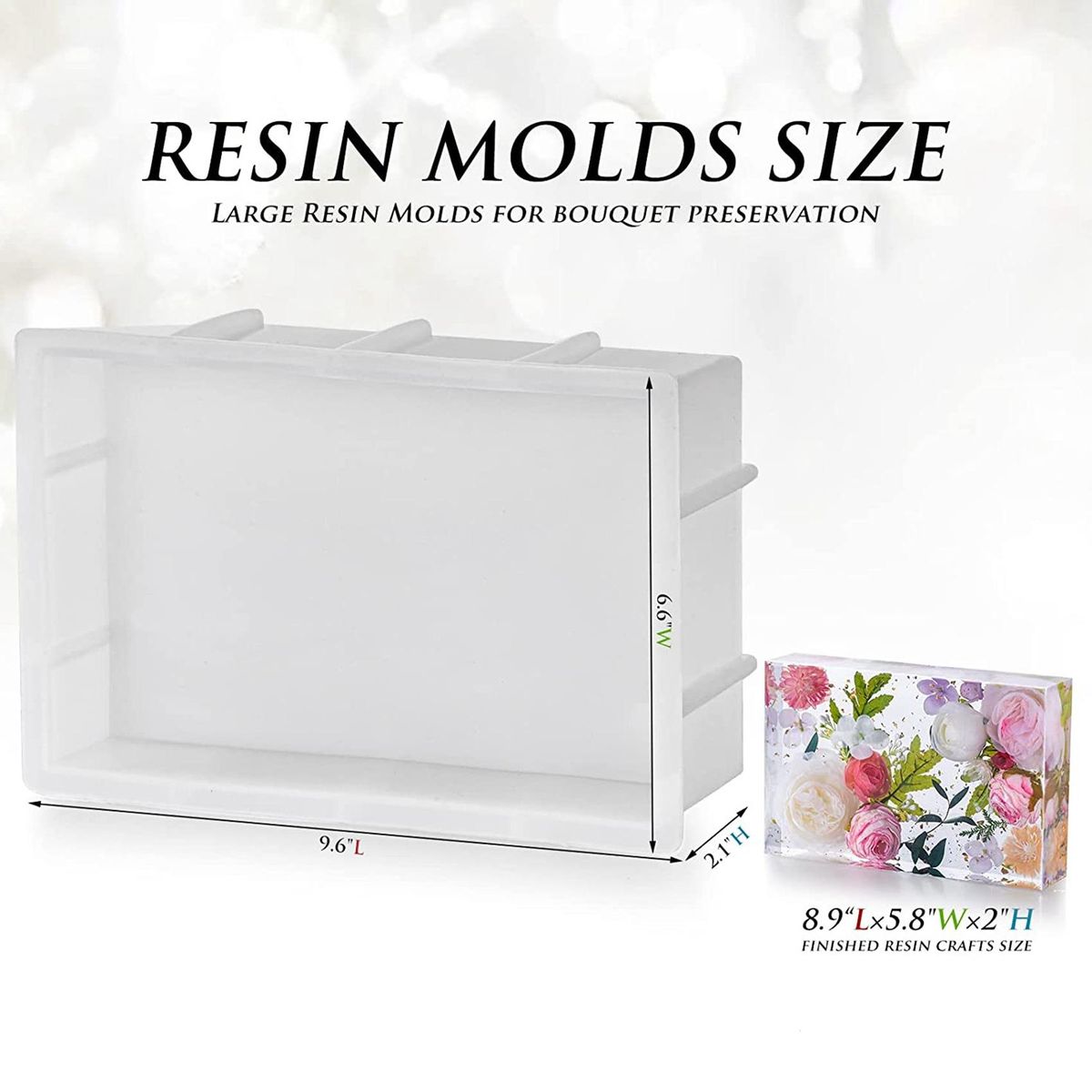 Large Resin Molds, Rectangle Silicone Molds for Resin