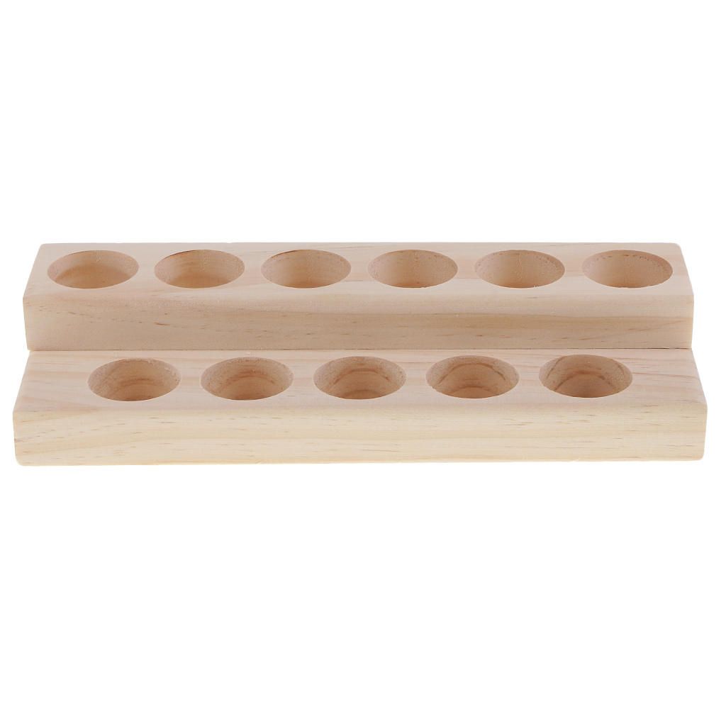 11 Slot Wood Essential Oil Box Case Organizer Rack For Storage Display