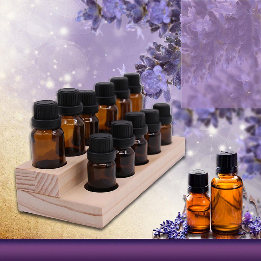 11 Slot Wood Essential Oil Box Case Organizer Rack For Storage Display