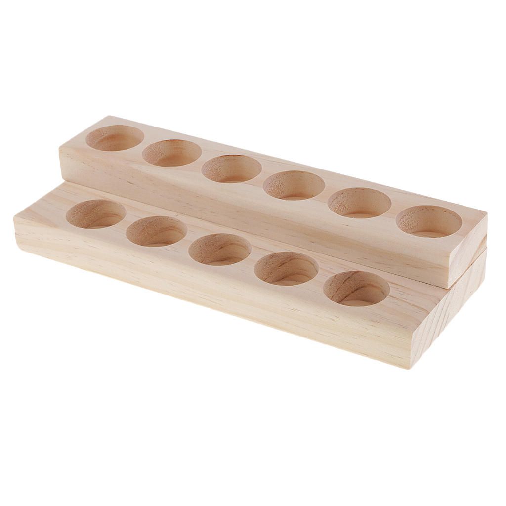 11 Slot Wood Essential Oil Box Case Organizer Rack For Storage Display