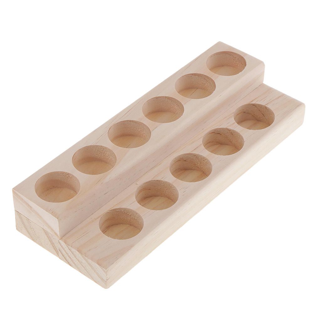 11 Slot Wood Essential Oil Box Case Organizer Rack For Storage Display