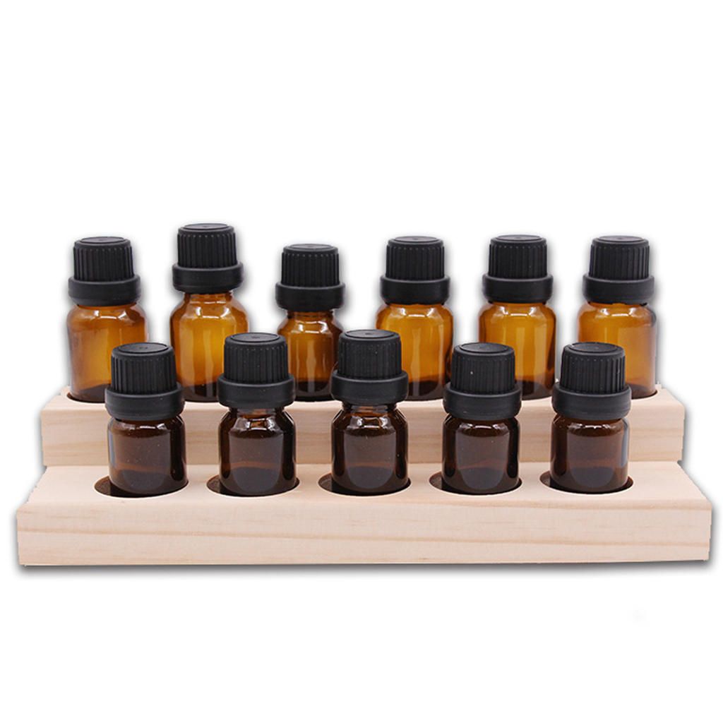 11 Slot Wood Essential Oil Box Case Organizer Rack For Storage Display