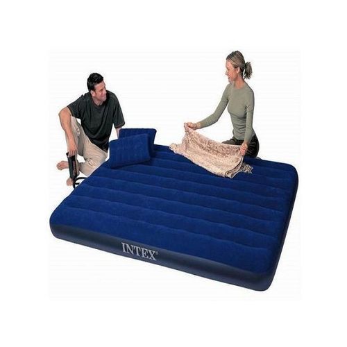 Inflatable 10in 2-Person Sleeper Air Mattress + Pump & Two Pillows