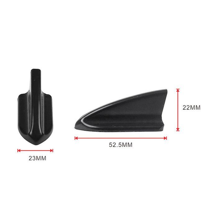 10pcs Universal Fit Black   Shark Fin Spoiler Wing Roof Trunk
