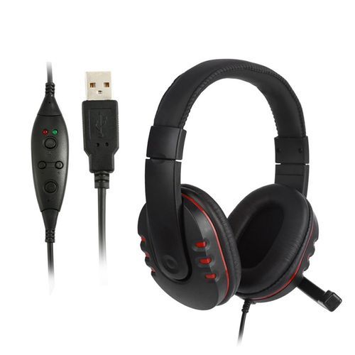 New Wired Headset Headphone Earphone Microphone For PS3 Gaming PC Chat BDZ