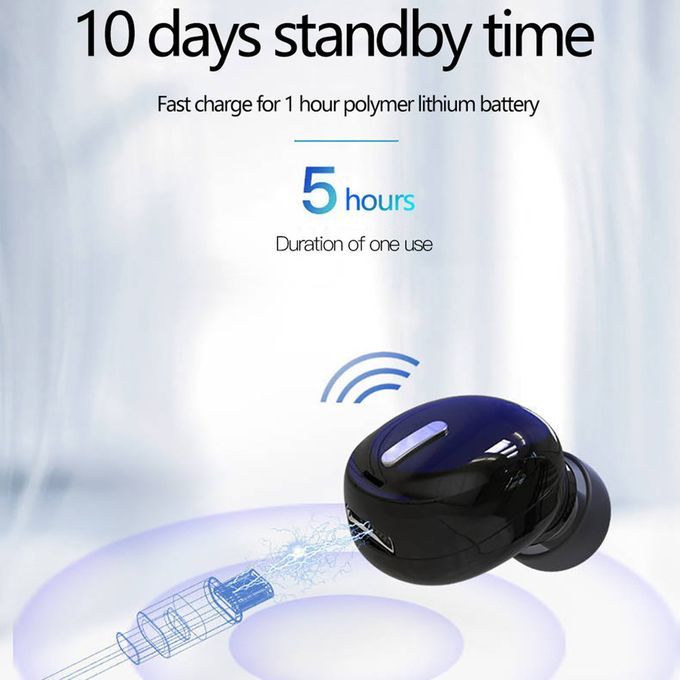 In-Ear Wireless 5.0 Earphone HiFi Headset Mi  Sports Handsfree Earphones-black