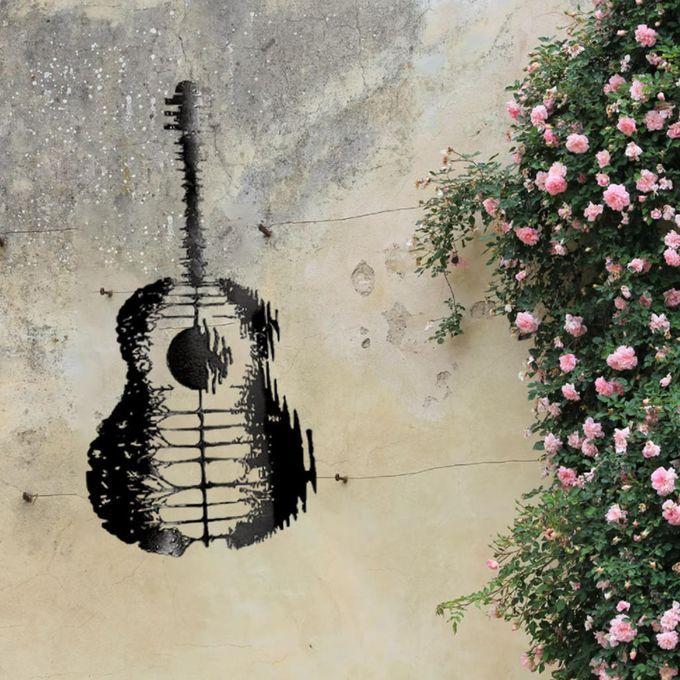 Wall Art Black Art Crafts Music Studio