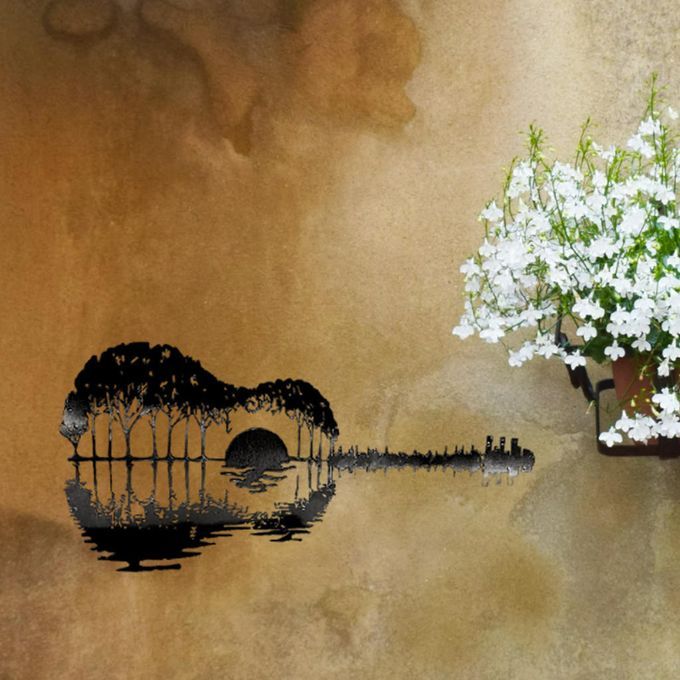 Wall Art Black Art Crafts Music Studio