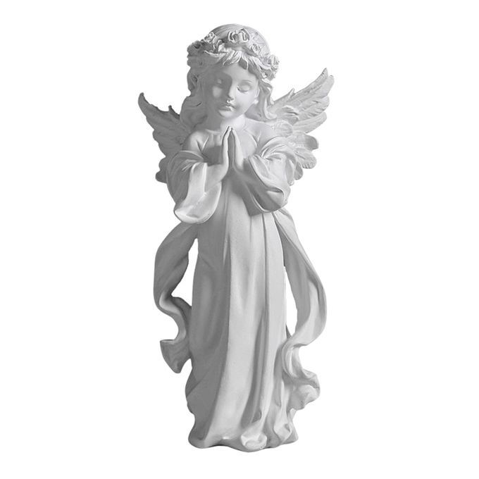 Resin Angel Figurines European  Ornaments Crafts Furnishings White