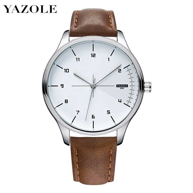 Top Luxury Brand Watch Famous Fashion Sports Cool Men Quartz Watches Wristwatch Gift For Male YZL502-Brown