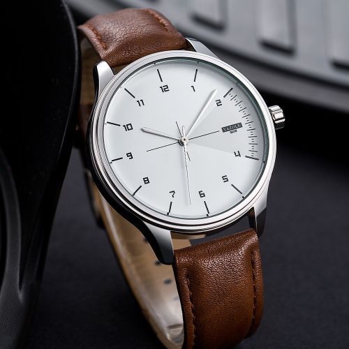 Top Luxury Brand Watch Famous Fashion Sports Cool Men Quartz Watches Wristwatch Gift For Male YZL502-Brown