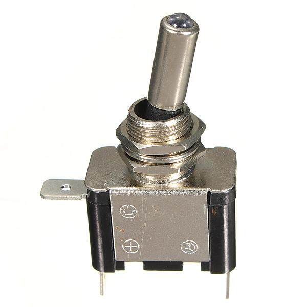 100x DC12V 20A White LED Light Auto Toggle Switch Control ON/OFF Black Silver Body