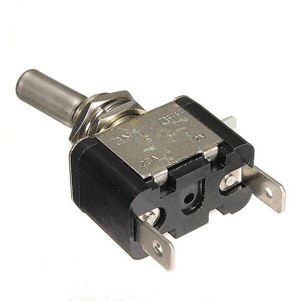100x DC12V 20A White LED Light Auto Toggle Switch Control ON/OFF Black Silver Body