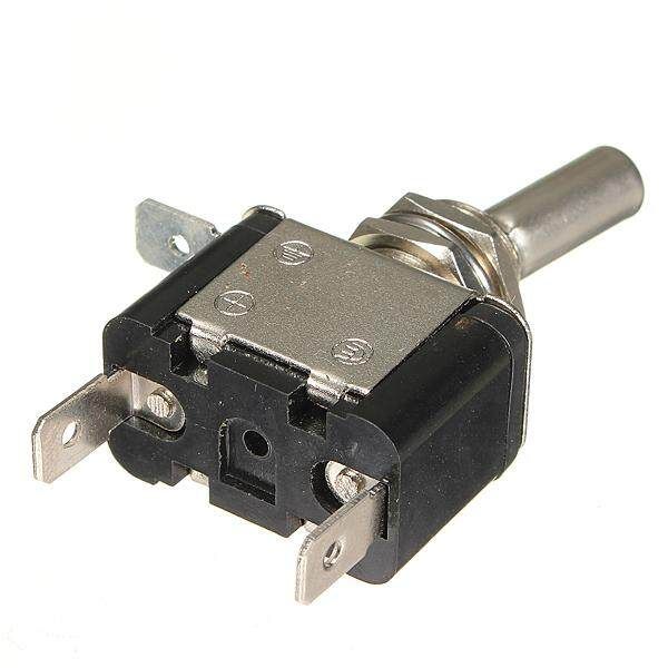 100x DC12V 20A White LED Light Auto Toggle Switch Control ON/OFF Black Silver Body