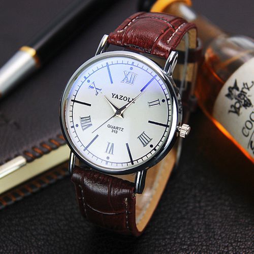 Top Luxury Brand Watch Famous Fashion Sports Cool Men Quartz Watches Wristwatch Gift For Male YZL313-A-Brown