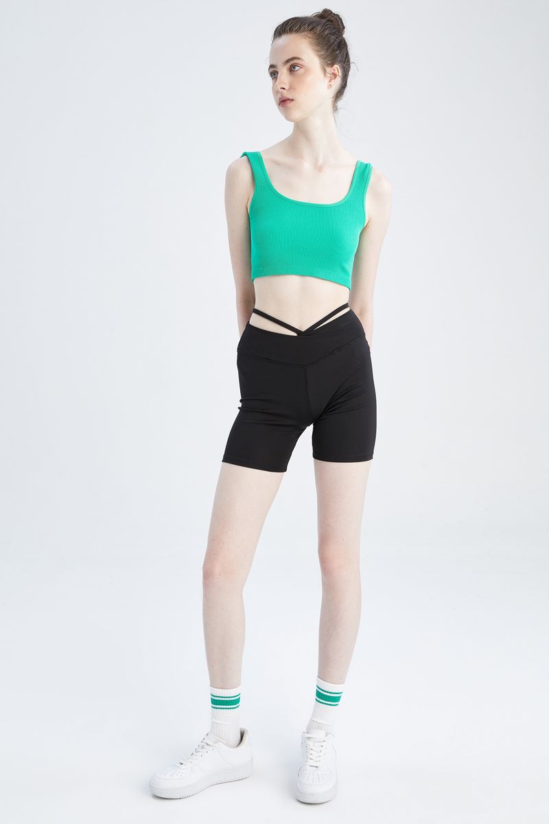 Women Seamless Knitted Bra - Green