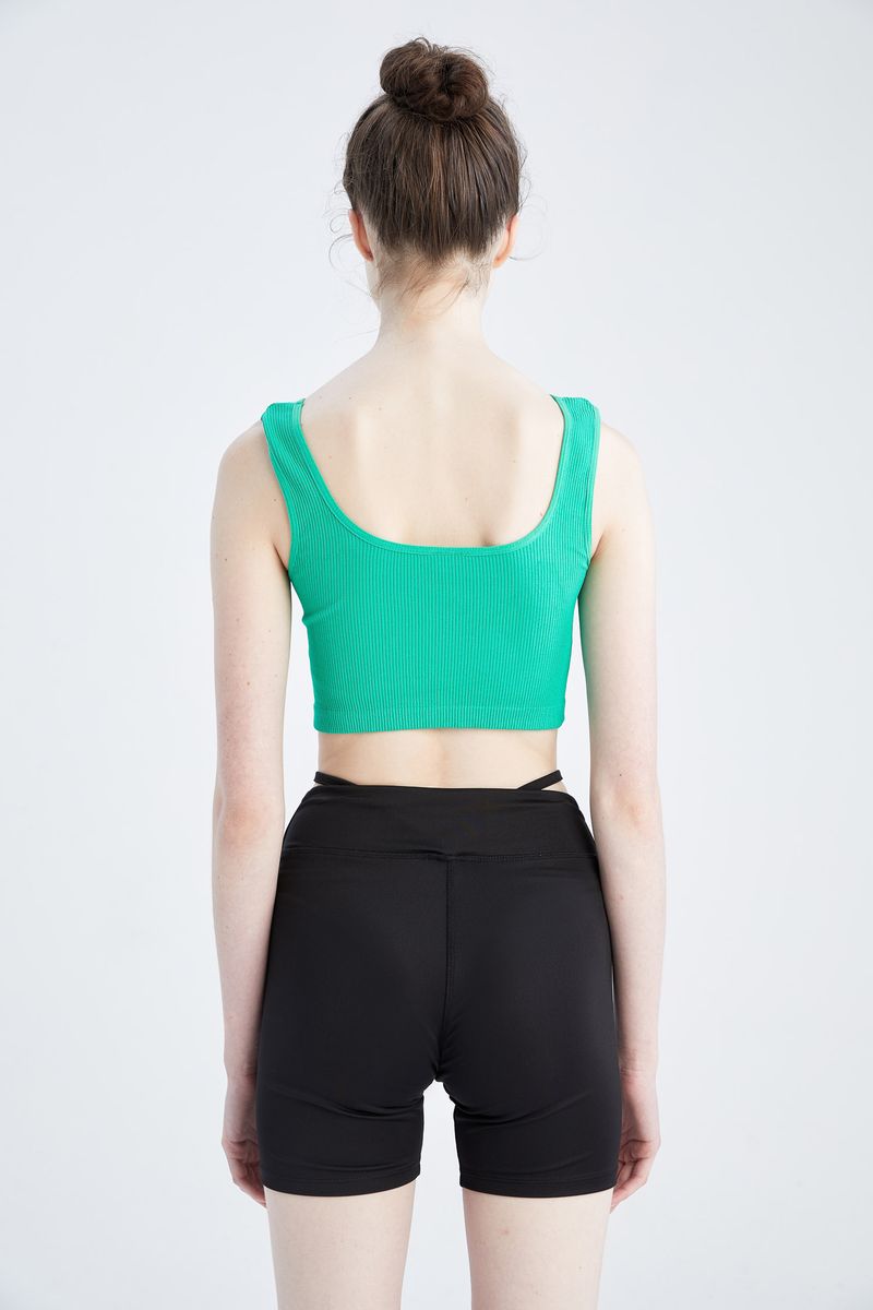 Women Seamless Knitted Bra - Green