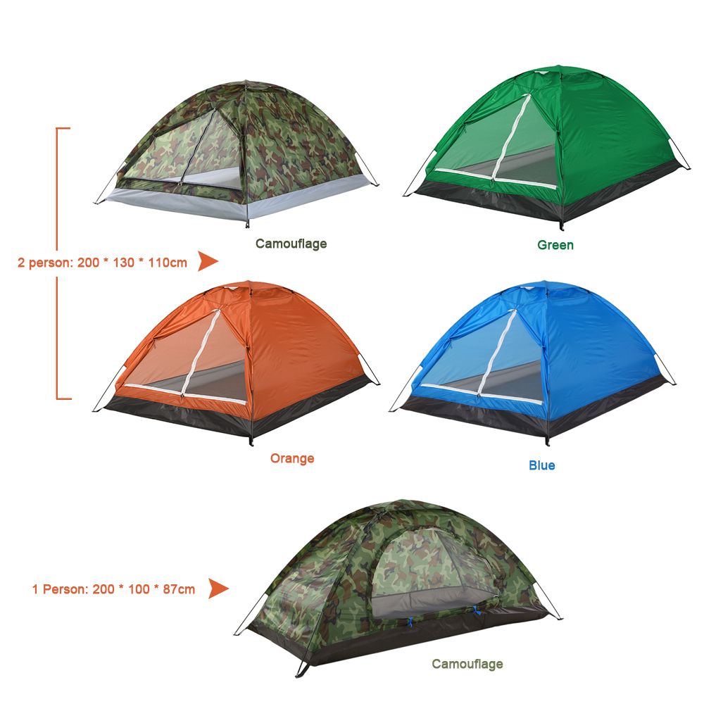 TOMSHOO Camping Tent For 2 Person Single Layer Outdoor