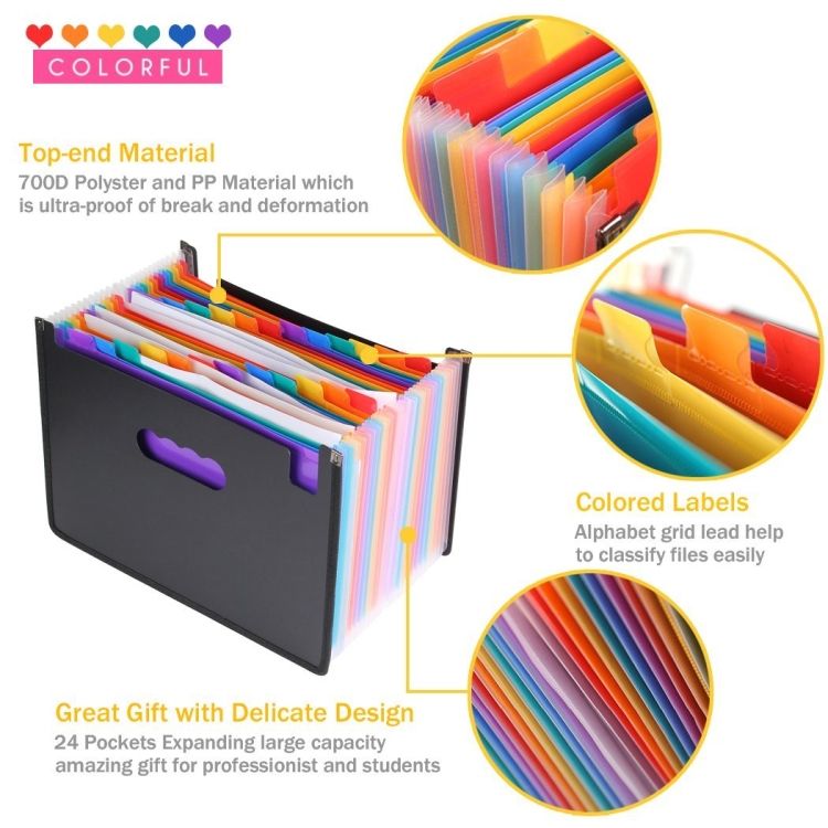 A4 Organ Expanding Colored File Folder