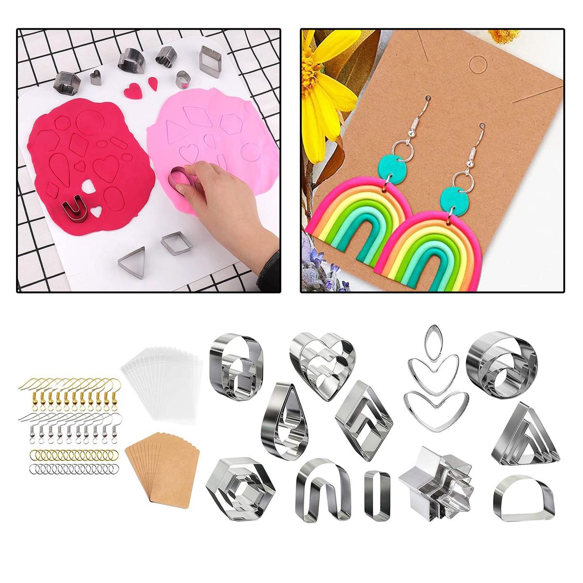 Polymer Clay  Clay Earring  With Earring Cards