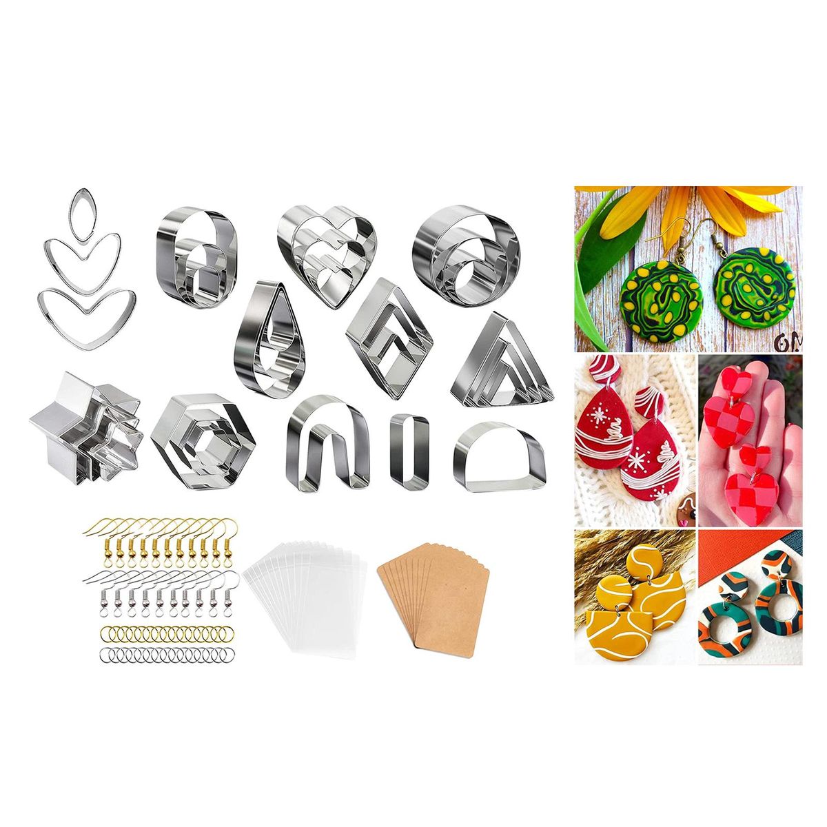 Polymer Clay  Clay Earring  With Earring Cards