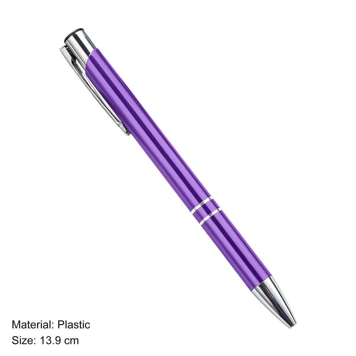 2Pcs Ballpoint Pen Medium Point Advertising Pen Purple