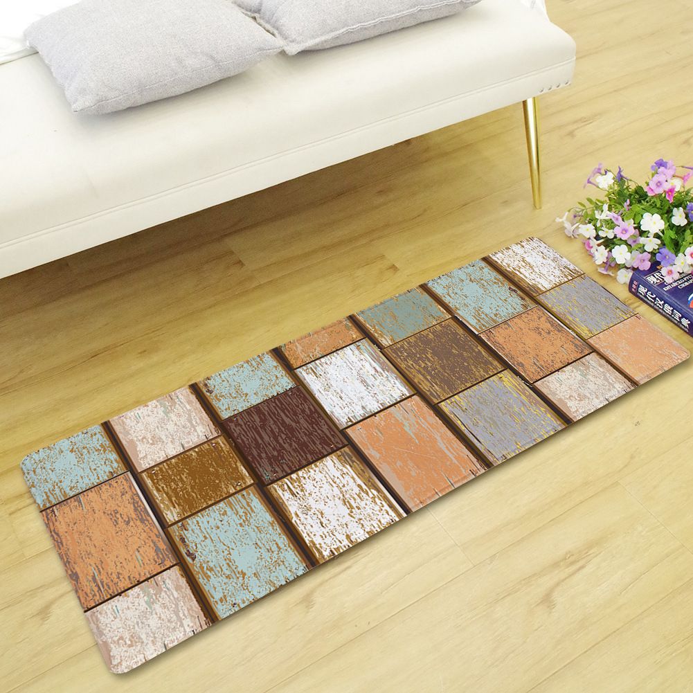 3d Wood Grain Printed Outdoor Door Mat Welcome Rug