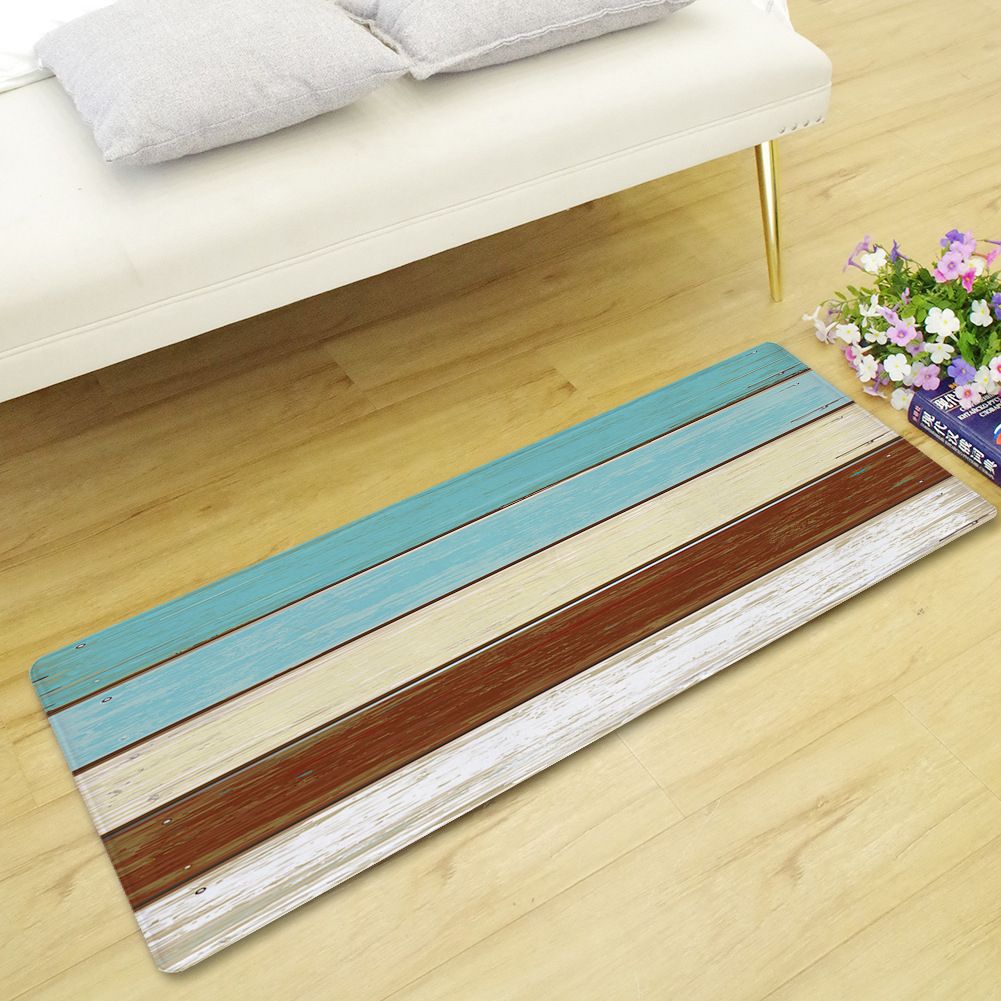 3d Wood Grain Printed Outdoor Door Mat Welcome Rug