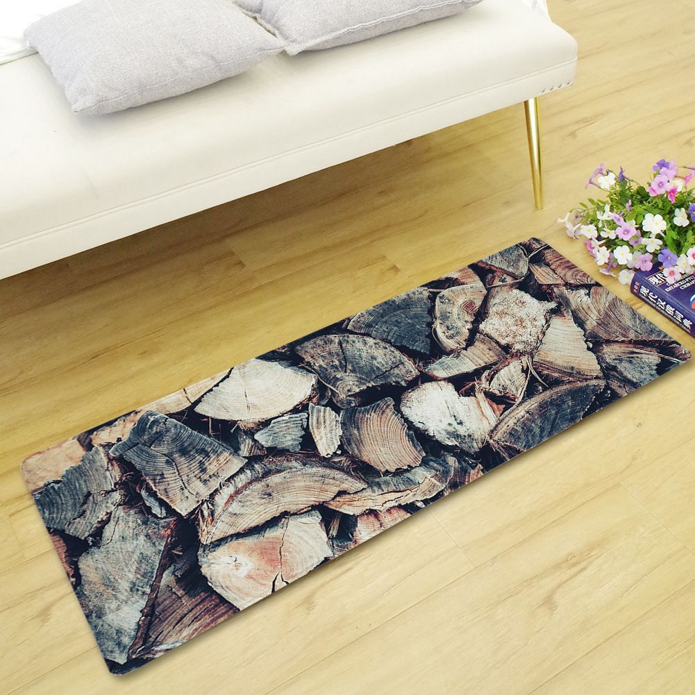 3d Wood Grain Printed Outdoor Door Mat Welcome Rug