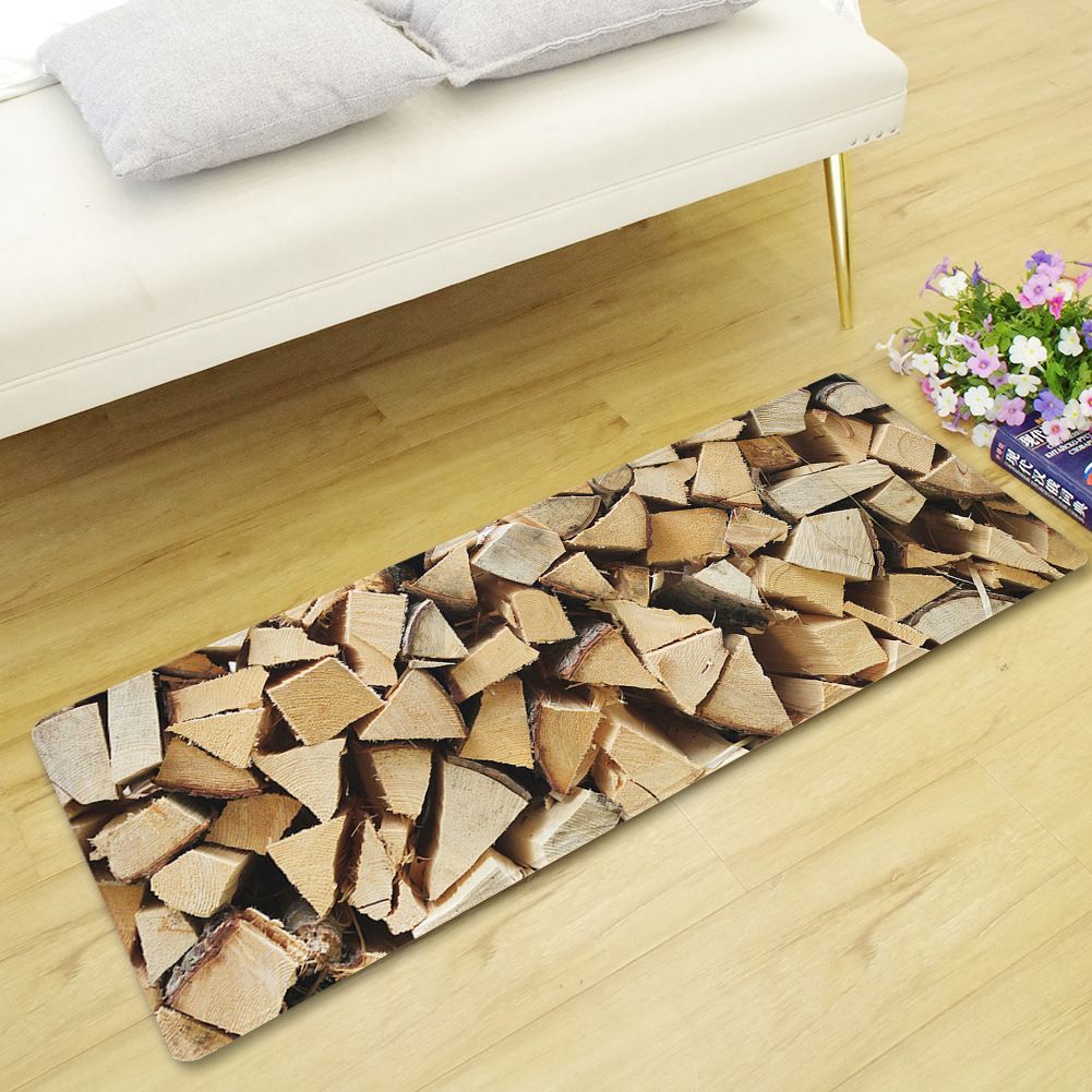 3d Wood Grain Printed Outdoor Door Mat Welcome Rug