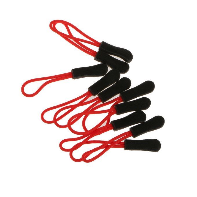 100Pcs Zipper Pull Cord Rope Zip Puller Ends Lock For Clothing Bags