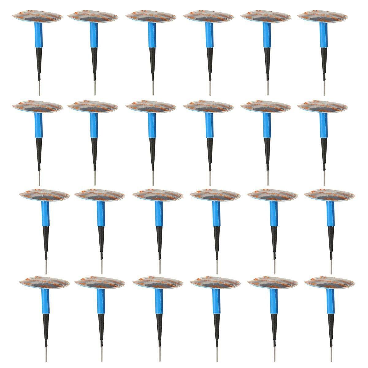 24Pcs 6mm Car Truck Tyre Puncture Repair Tubeless Wired Mushroom Plug Patch