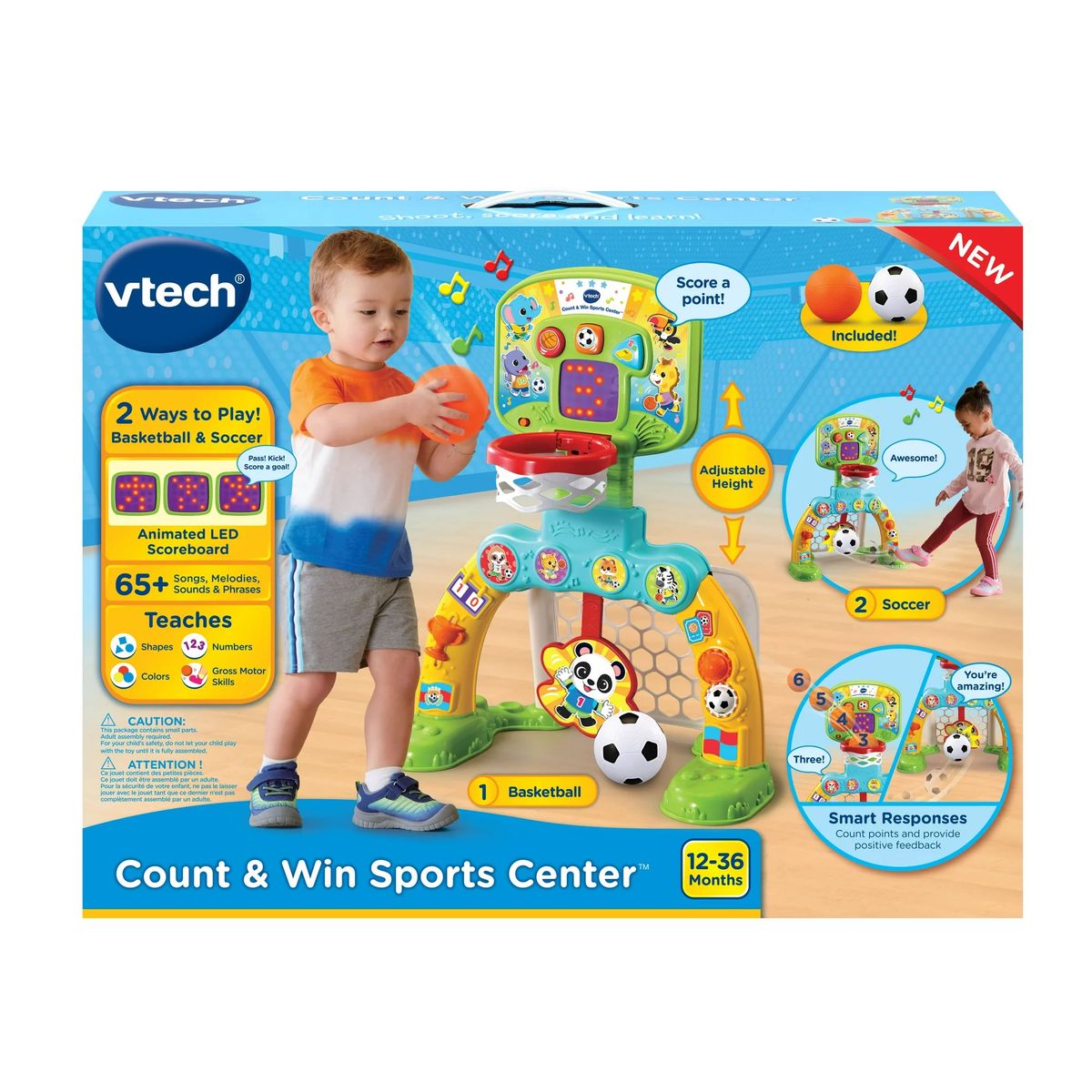 Count And Win Sports Center Toddler Basketball And Soccer Smart Toy