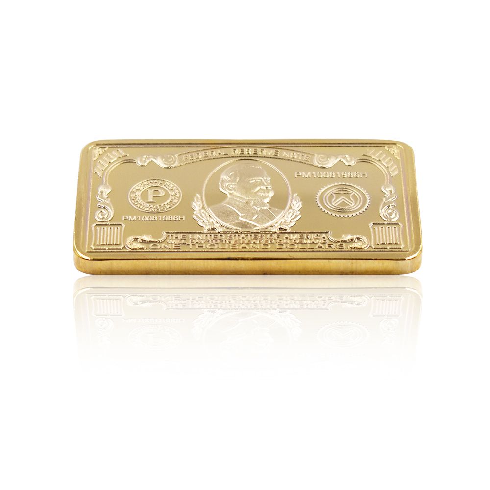 999.9 Gold Plated American Bar One Thousand American Bank