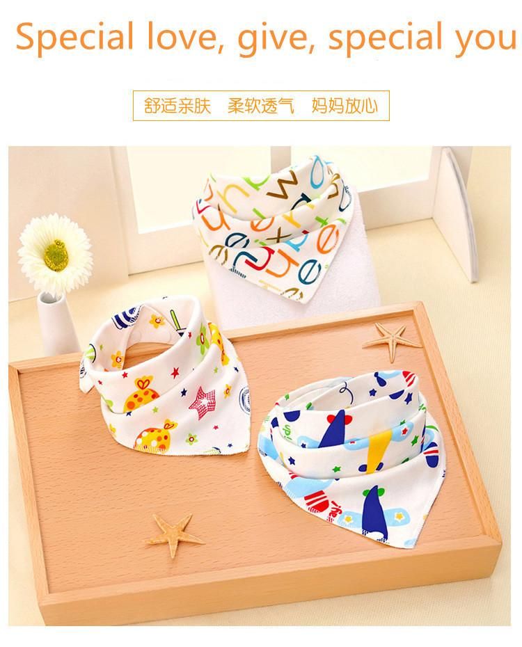 4PCS Baby Bibs Boy Girl Bandana Water Absorb Bib