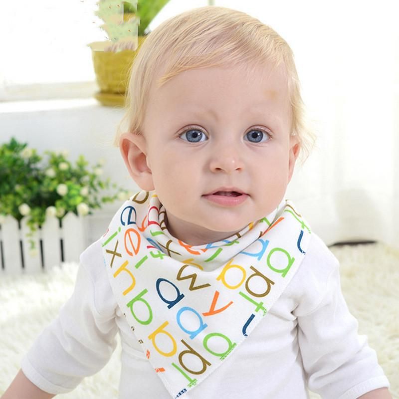 4PCS Baby Bibs Boy Girl Bandana Water Absorb Bib