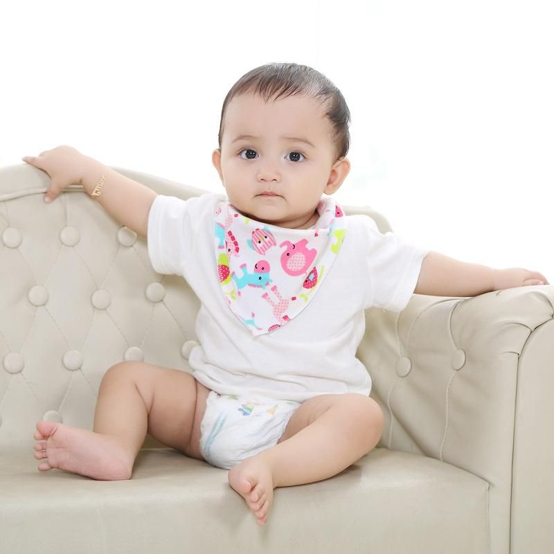 4PCS Baby Feeding Apron Triangle Cute Baby Bibs