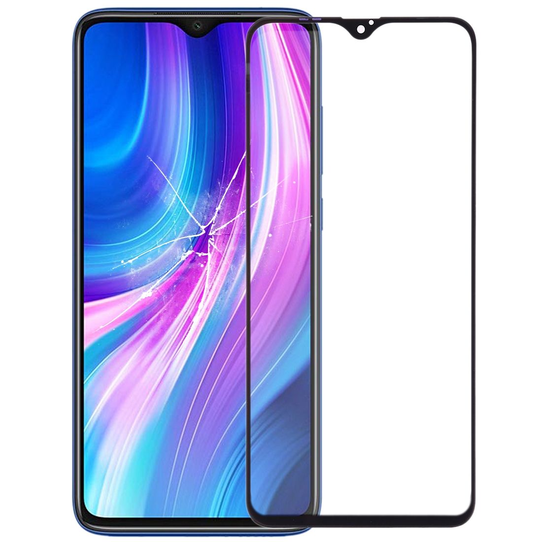 Front Screen Outer Glass Lens With OCA Optically Clear Adhesive For Xiaomi Redmi Note 8 Pro
