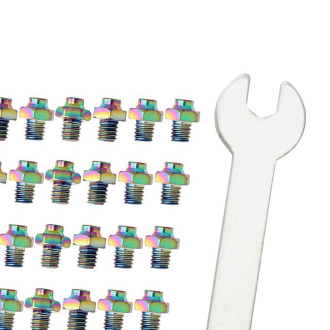 50x Bike Pedal Screws Fixed Studs Nail Bolts Bicycle Bike Colorful