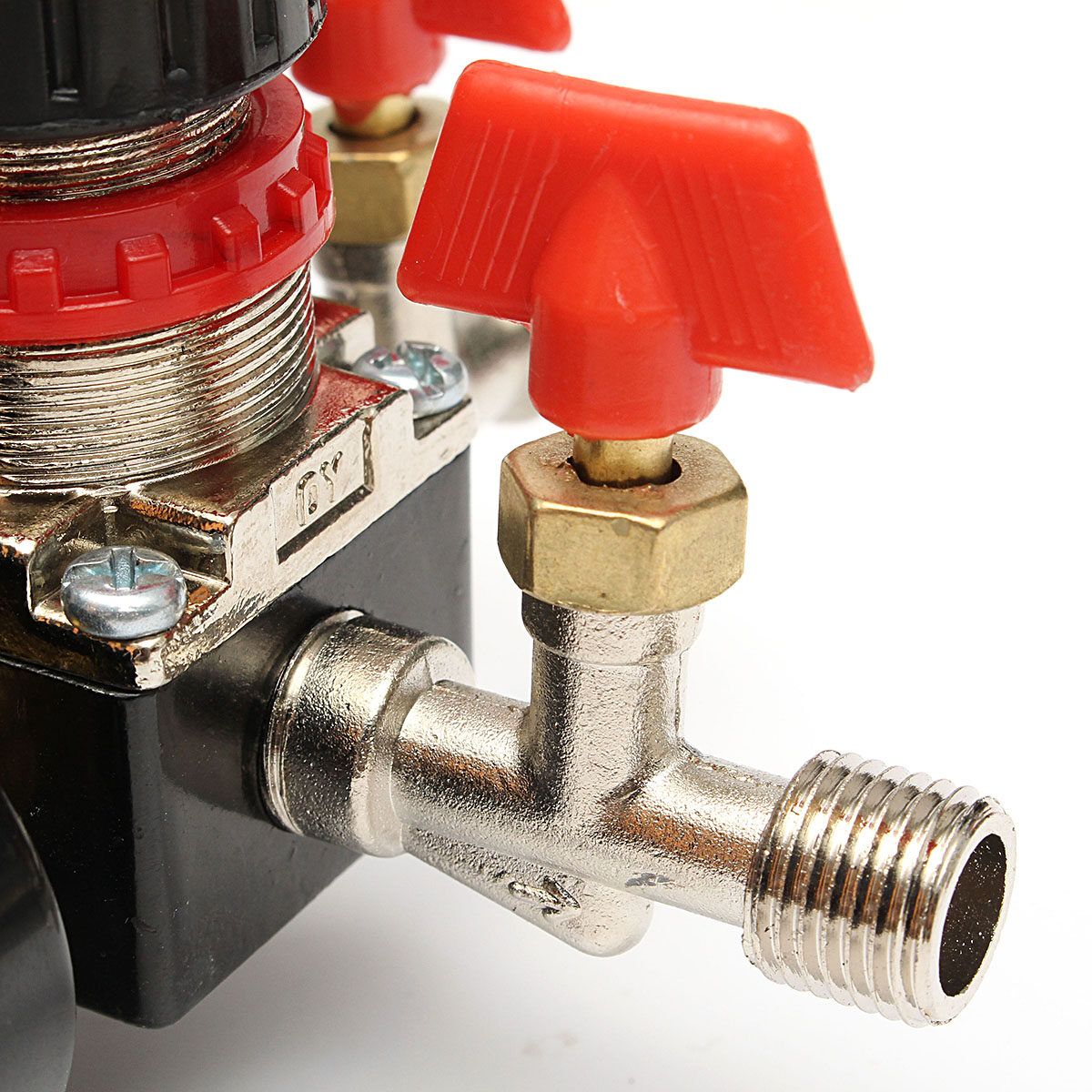 240V 95-125 PSI Air Compressor Valve Switch Manifold Regulator Gauges