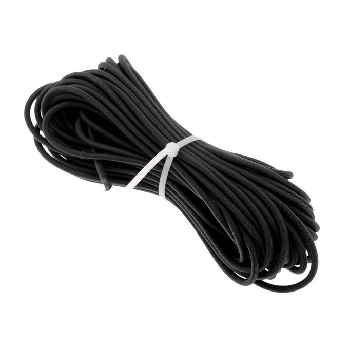 Elastic Round Bungee Rope Shock Cord Tie Down Boats Trailers 10m Black