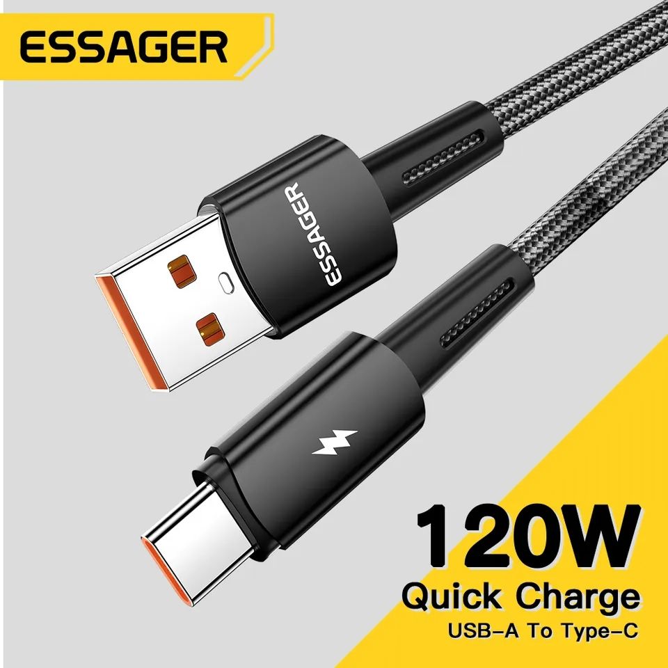 120W Super Fast Cable Quick Charge USB Cable 6A For Xiaomi