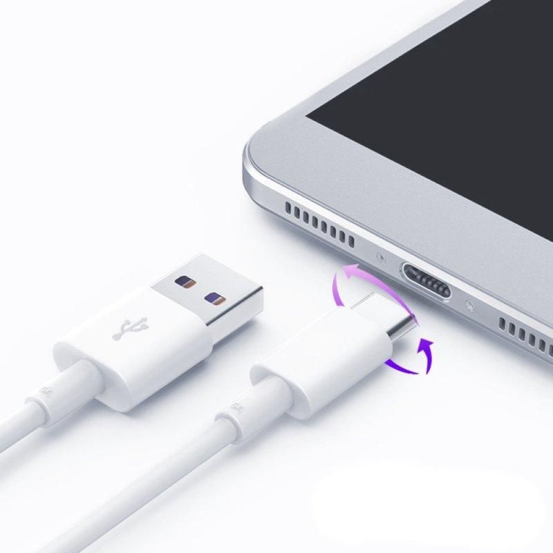 1/1.5/2m 5A USB Type-C Super Fast Charging Cable Data-White