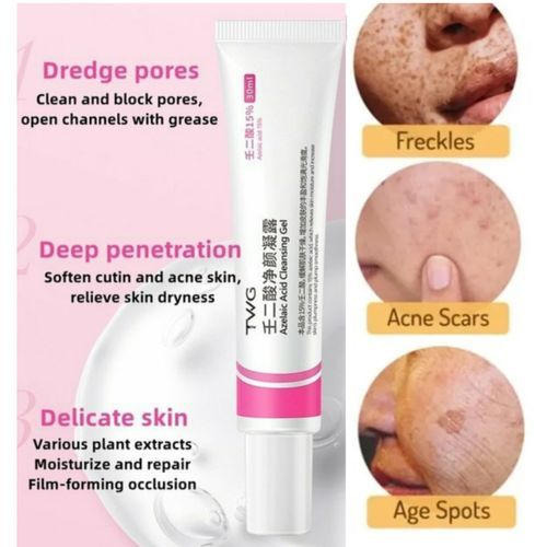 Azelaic Acid Cleansing Gel 15% ( Acne, Pimples ,Blackhead & Acne Spots( Acne Scar Removal Cream