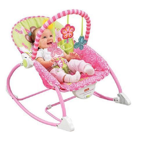 Infant To Toddler Baby Rocker Bouncer Pink