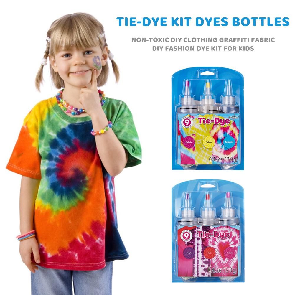High Quality Tie-Dye Kit Dyes Bottles Non-toxic DIY Clothing Graffiti Fabric DIY Fashion Dye Kit For Kids
