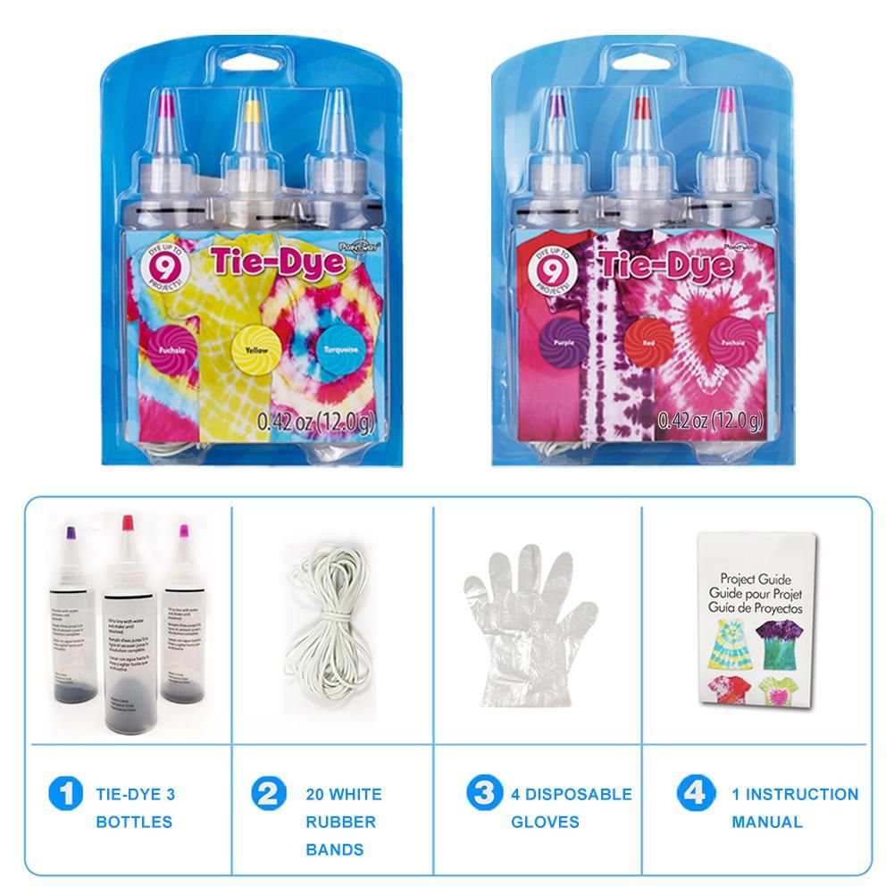 High Quality Tie-Dye Kit Dyes Bottles Non-toxic DIY Clothing Graffiti Fabric DIY Fashion Dye Kit For Kids